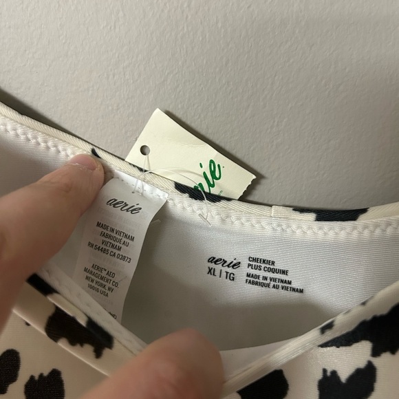 Aerie Leopard Print High Cut Cheeky Bikini Bottoms - Picture 3 of 3